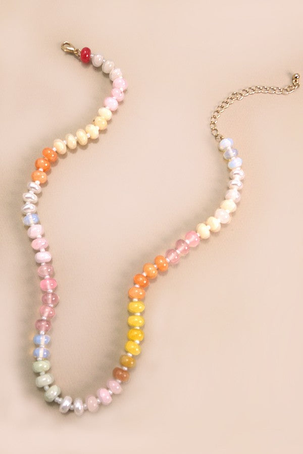 So Down Beaded Necklace Light