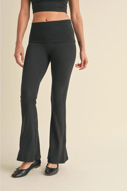 Drift Form Foldover Pants Black