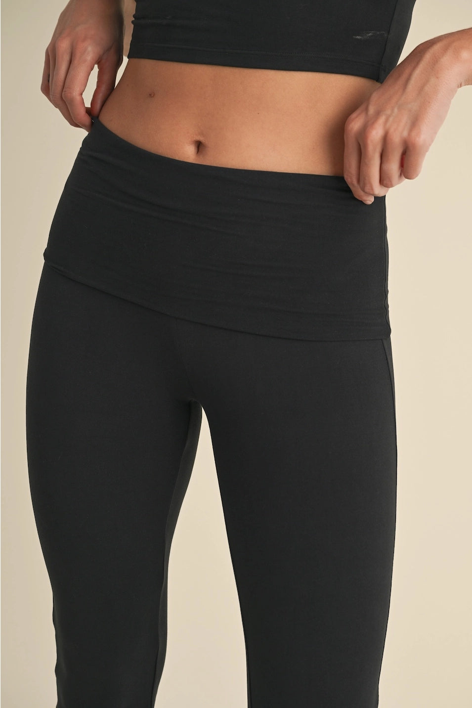 Drift Form Foldover Pants Black