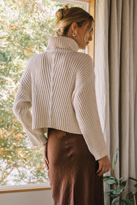 Rustic Charm Turtleneck Sweater