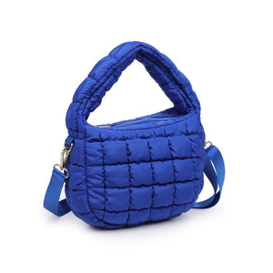 Leo Puffy Quilted Crossbody Blue