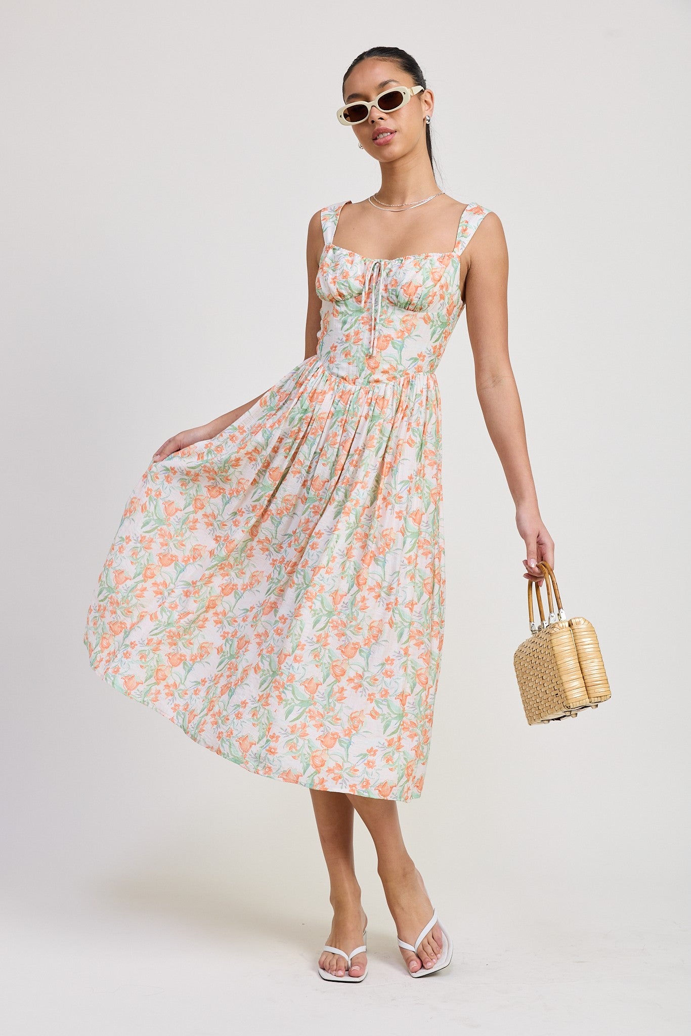 Emory Floral Tie Front Dress