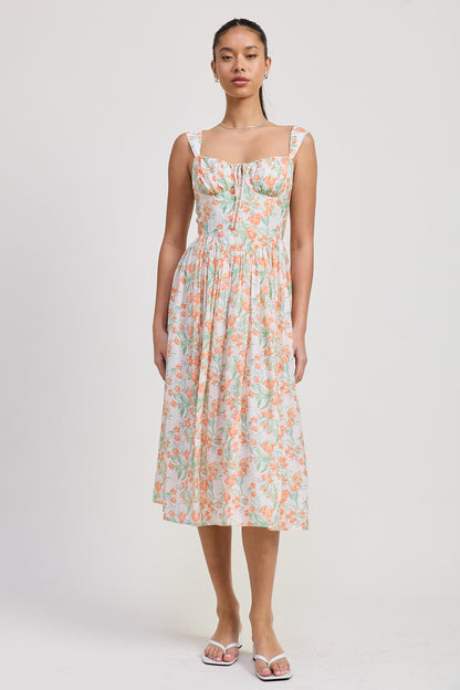 Emory Floral Tie Front Dress
