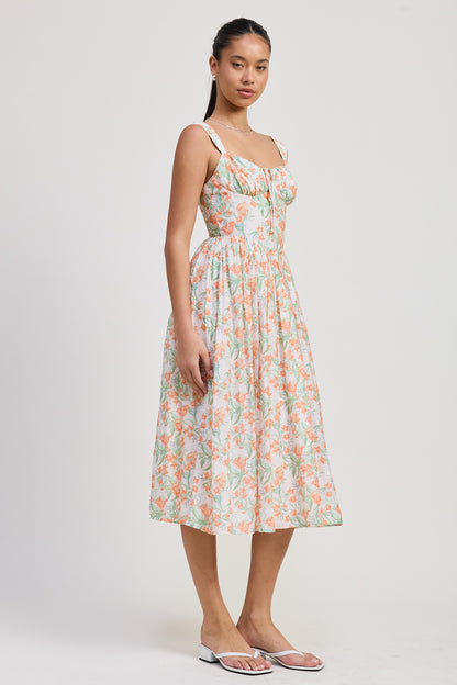 Emory Floral Tie Front Dress