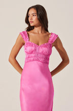 Load image into Gallery viewer, Enola Satin Smocked Midi Dress
