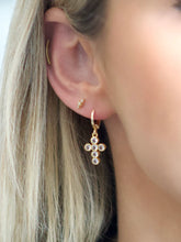 Load image into Gallery viewer, Ever After Cross Huggie Earrings
