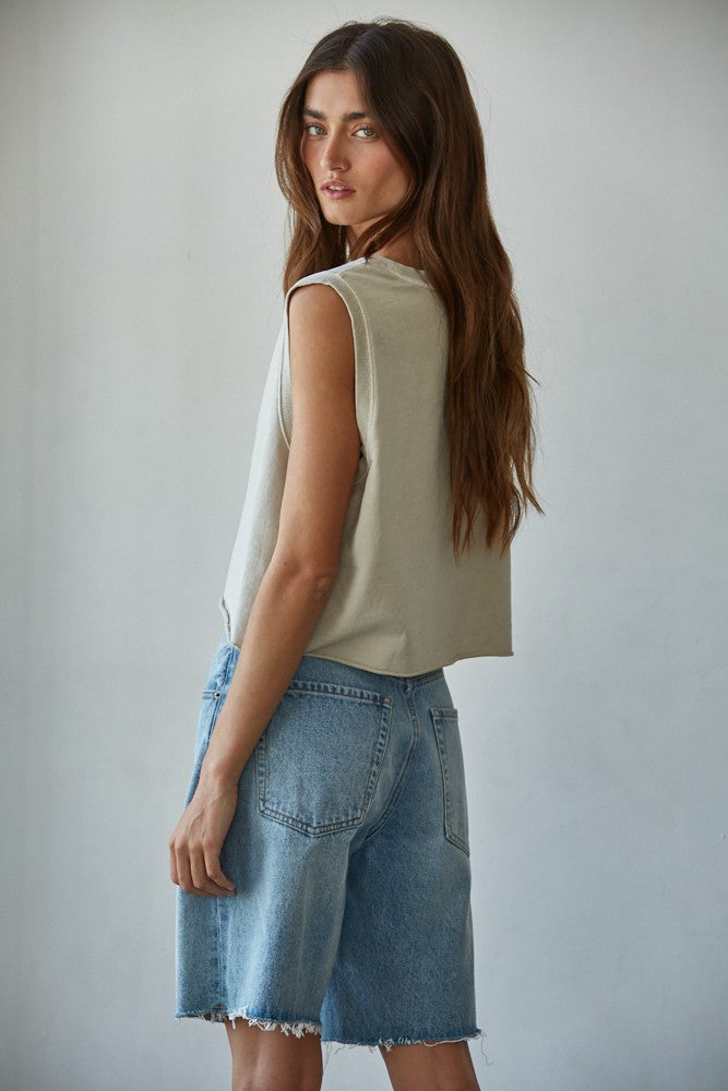 Everyday Easy Fit Tank Beige