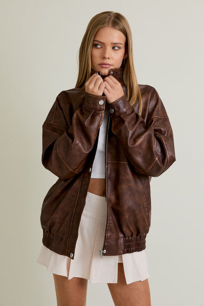 Vintage Edge Bomber Jacket