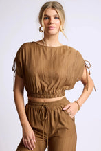 Load image into Gallery viewer, Light A Fire Ruched Crop Top