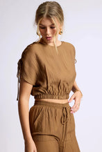 Load image into Gallery viewer, Light A Fire Ruched Crop Top