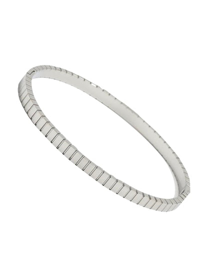 In The Groove Bangle Bracelet Silver