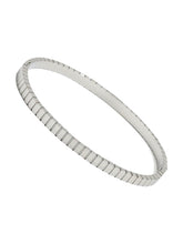 Load image into Gallery viewer, In The Groove Bangle Bracelet Silver