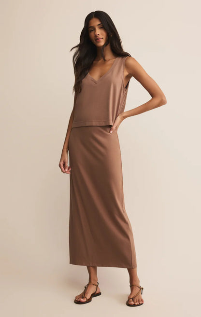 Gail Midi Skirt Teakwood