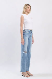 Gloria Distressed Straight Leg Denim