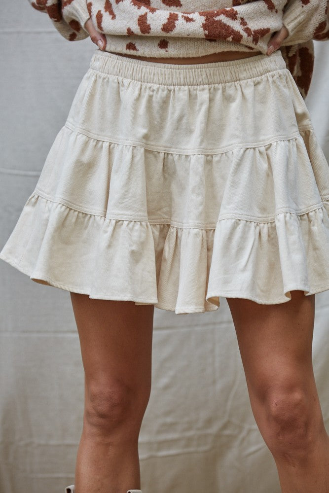 High Noon Tiered Mini Skirt