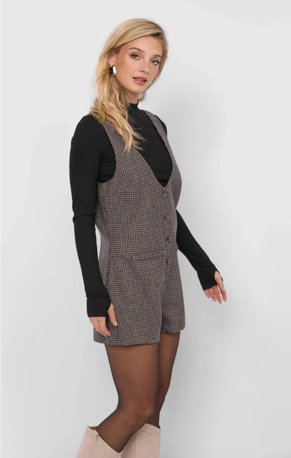 Outta Here Officer Buttoned Romper