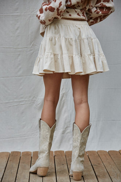 High Noon Tiered Mini Skirt