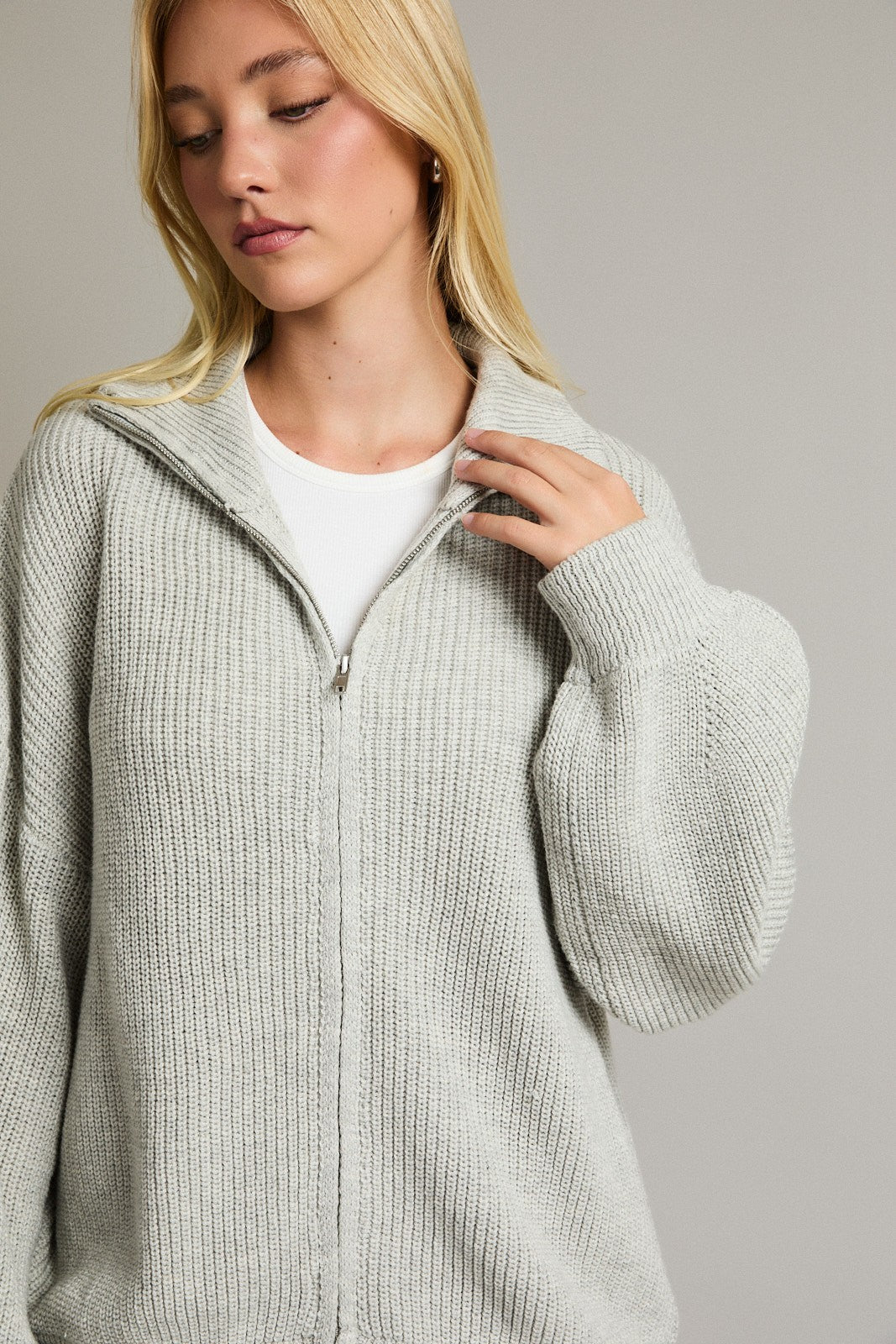 Cloud Haven Zip Cardigan