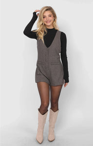 Outta Here Officer Buttoned Romper
