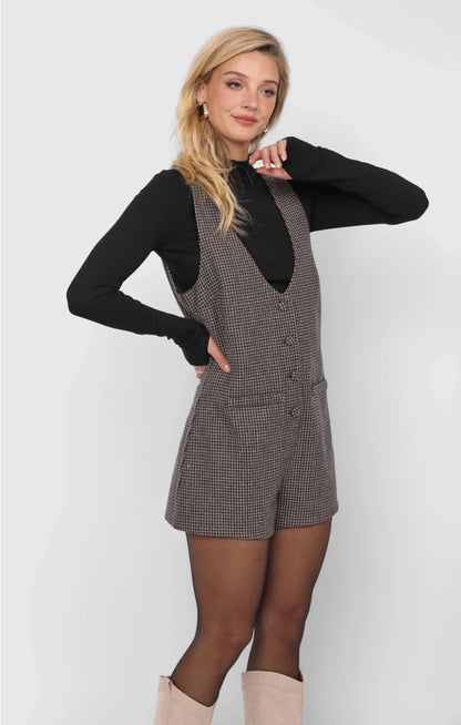 Outta Here Officer Buttoned Romper