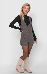 Outta Here Officer Buttoned Romper