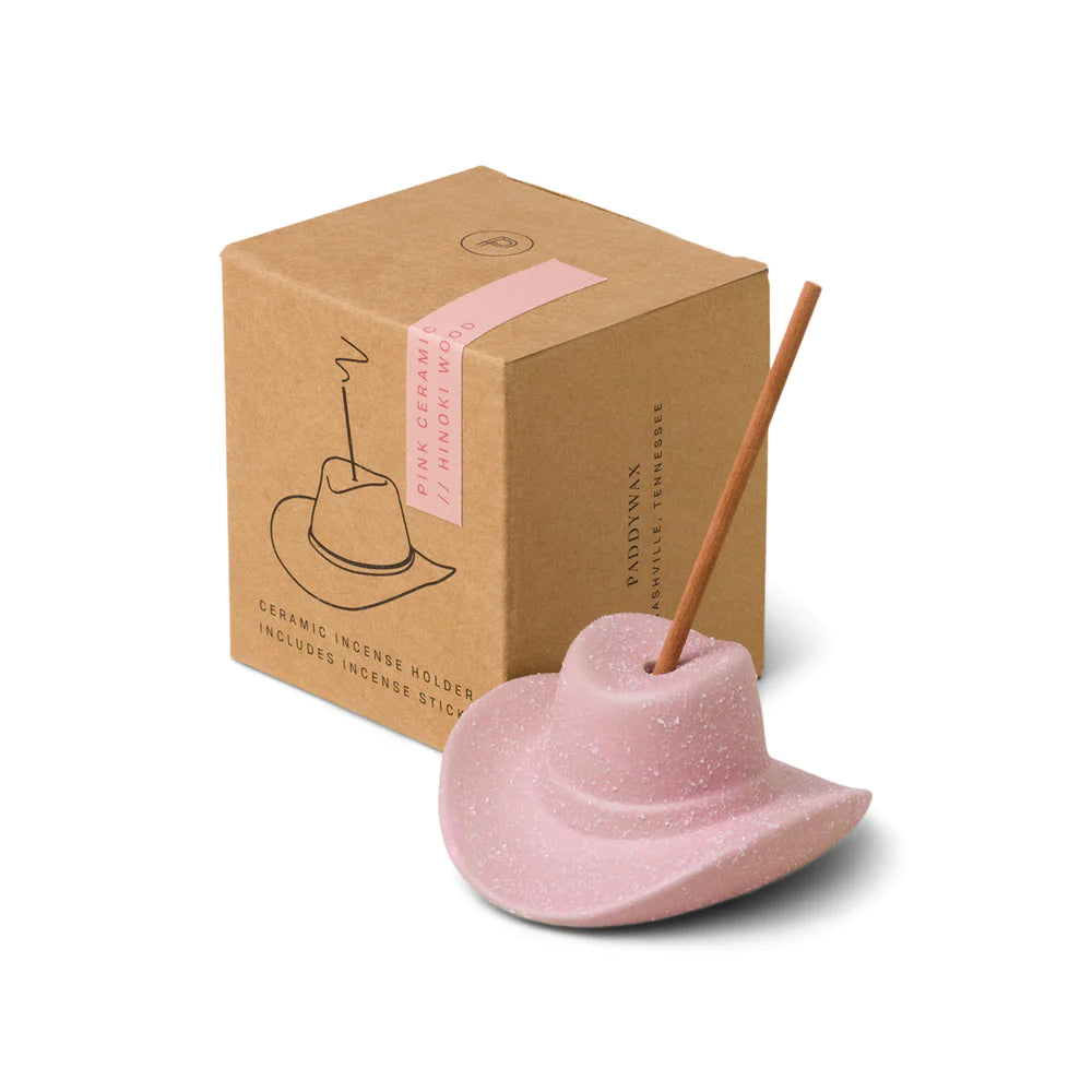 Cowboy Hat Incense Holder Pink