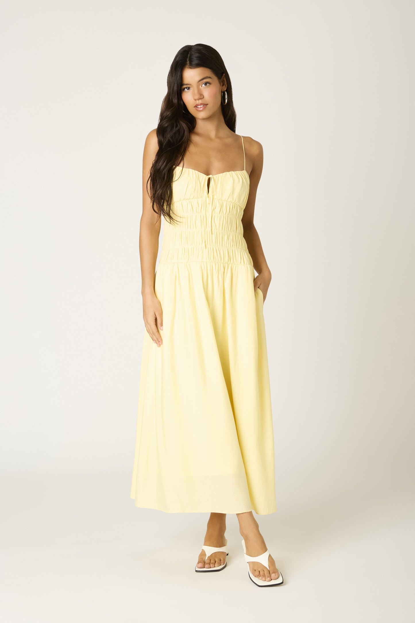 Holding On Smocked Midi Dress