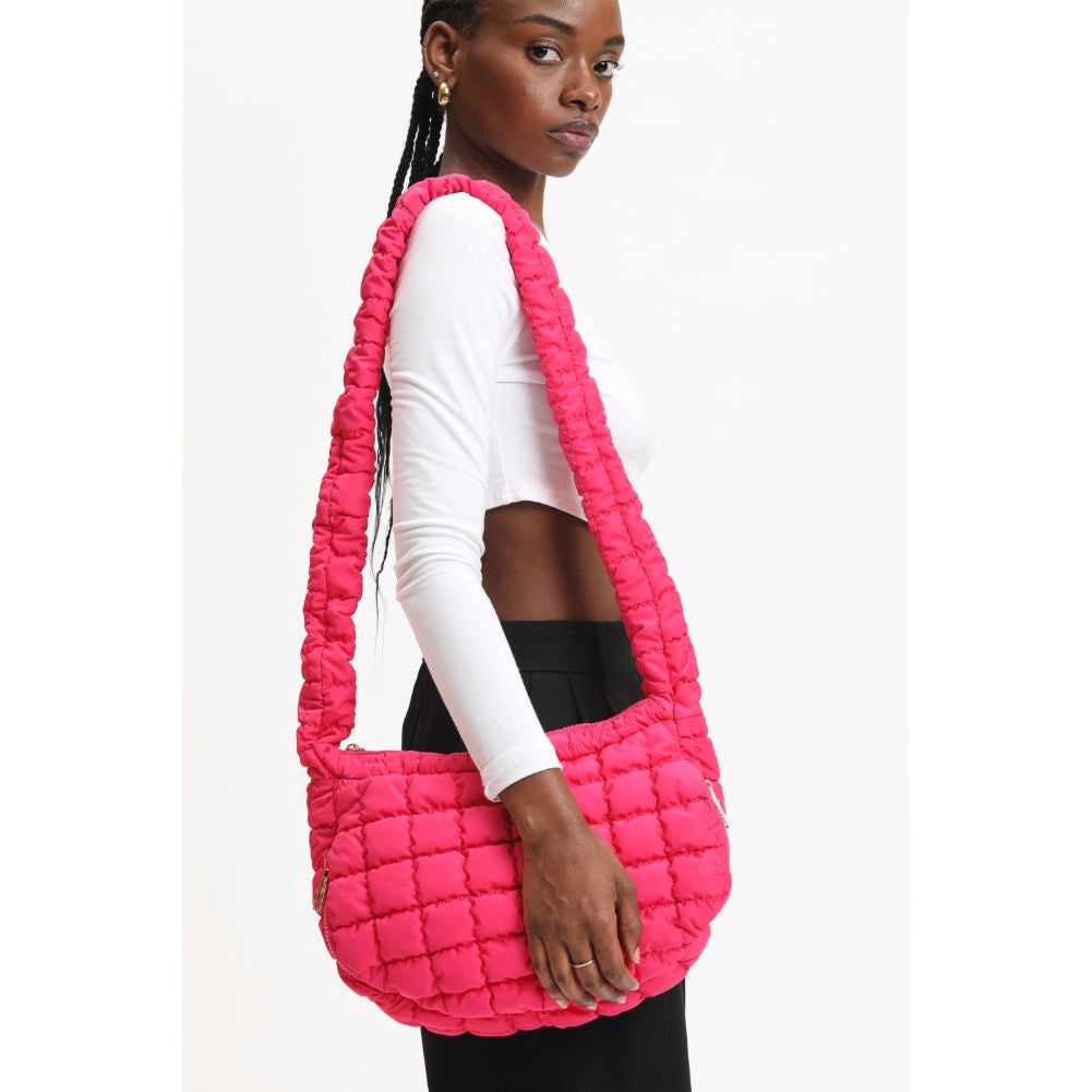 Winnie Puffy Quilted Bag Hot Pink