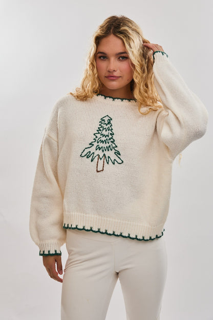 Frosted Pines Holiday Sweater