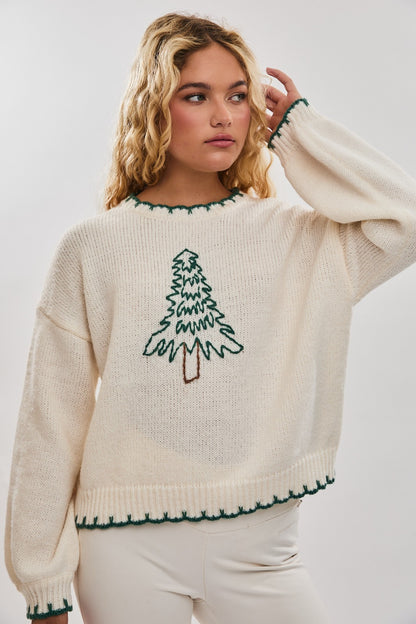 Frosted Pines Holiday Sweater
