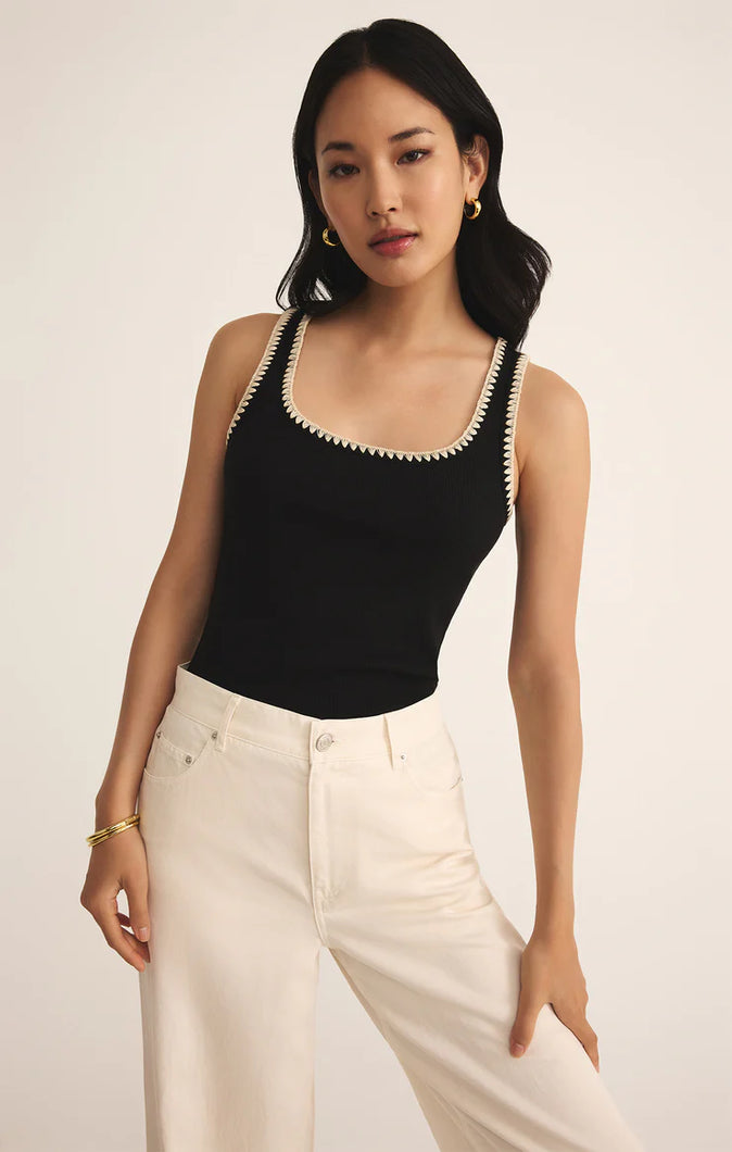 Jaidynn Whipstitch Rib Tank