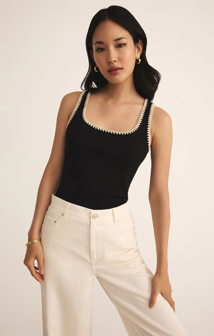 Jaidynn Whipstitch Rib Tank