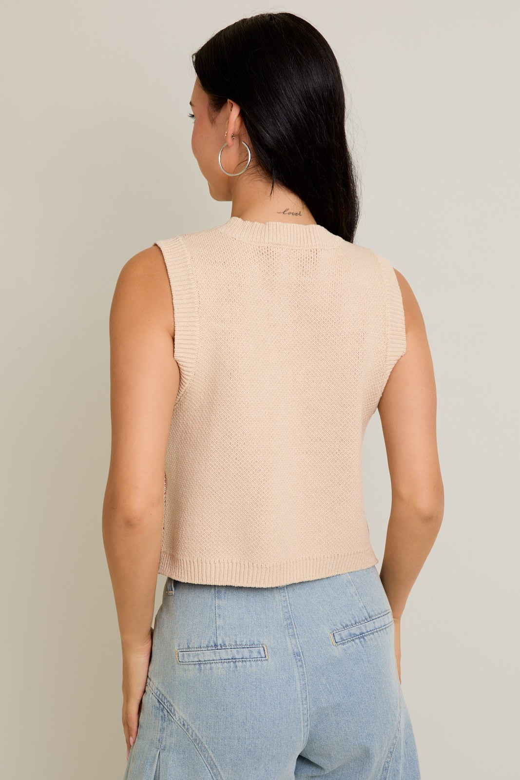 Rose Bloom Knit Vest