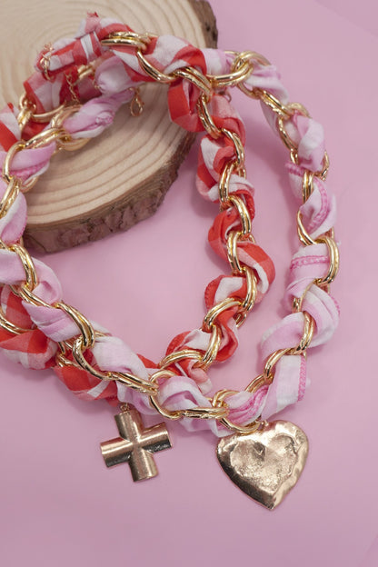 Lover's Tide Double Charm Necklace