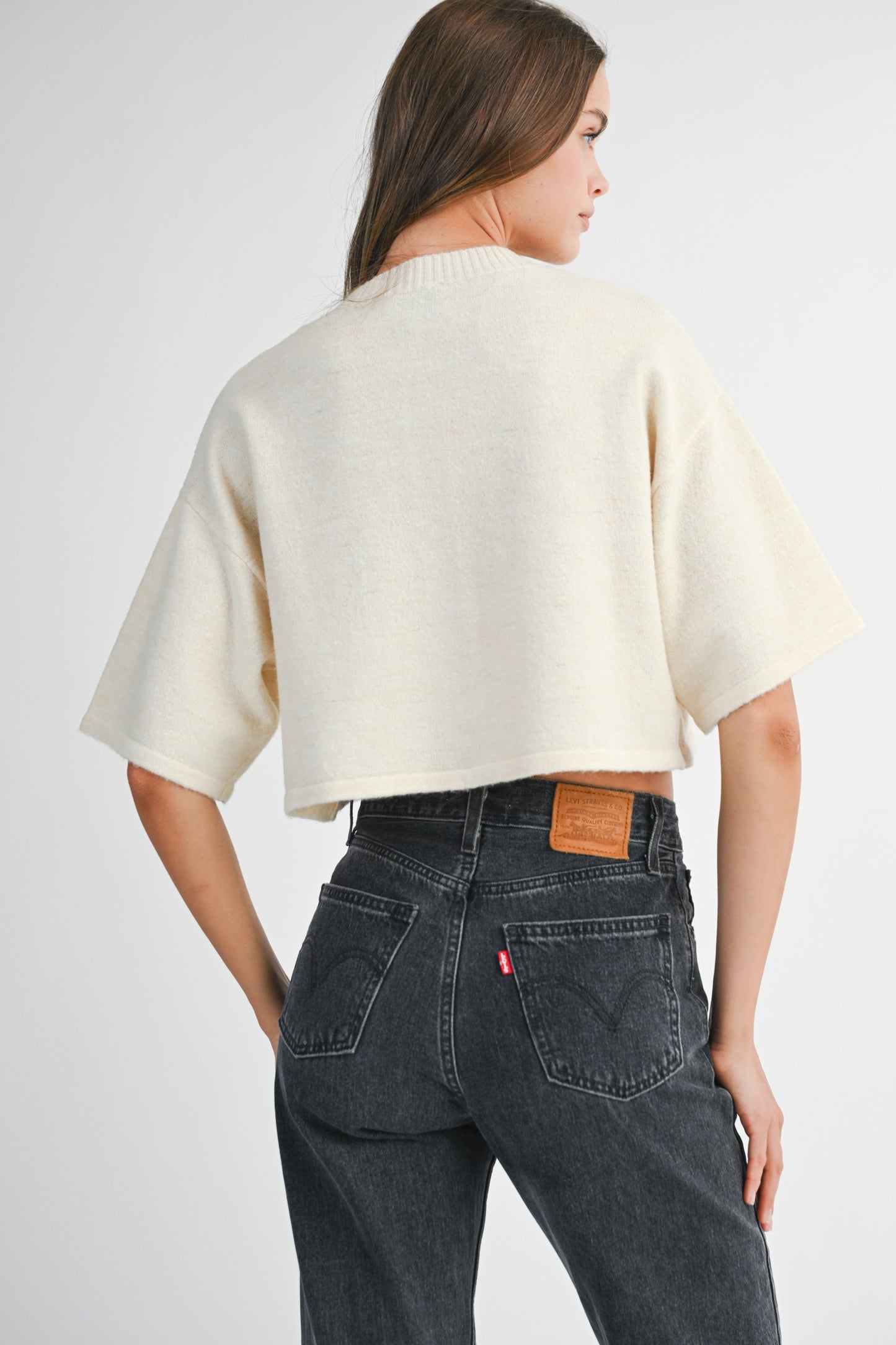 Cream Cloud Cropped Cardigan