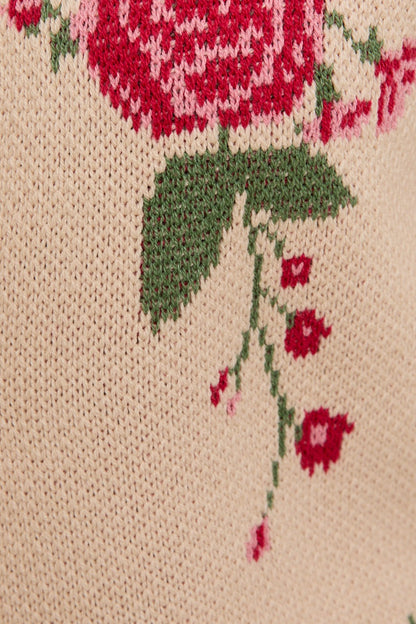 Rose Bloom Knit Vest