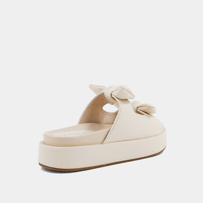 Kiki Bow Flatform Sandal Bone