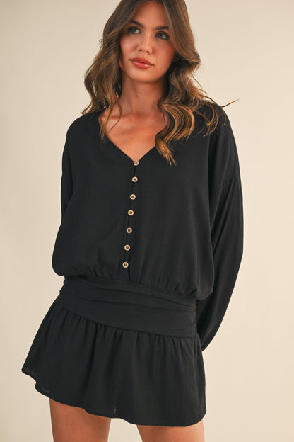 Marin Buttoned Linen Romper