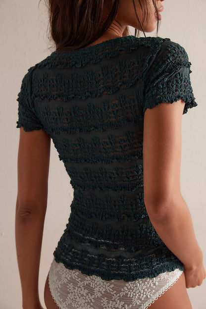 Angelina Lace Tee Seamoss