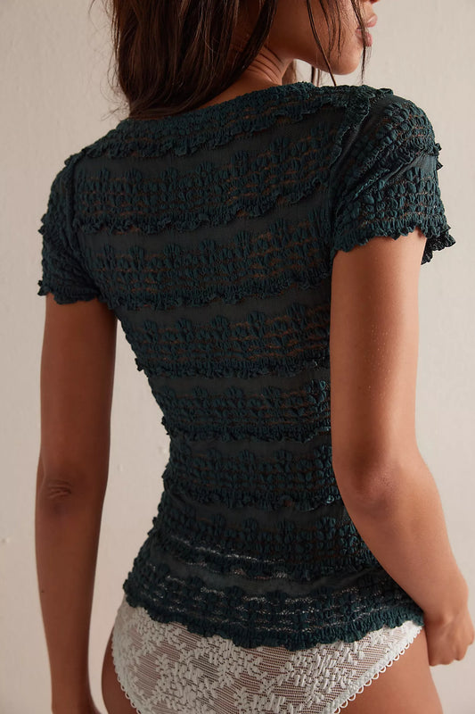 Angelina Lace Tee Seamoss