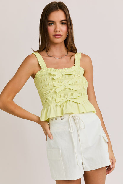 Lemon Lime Bow Top