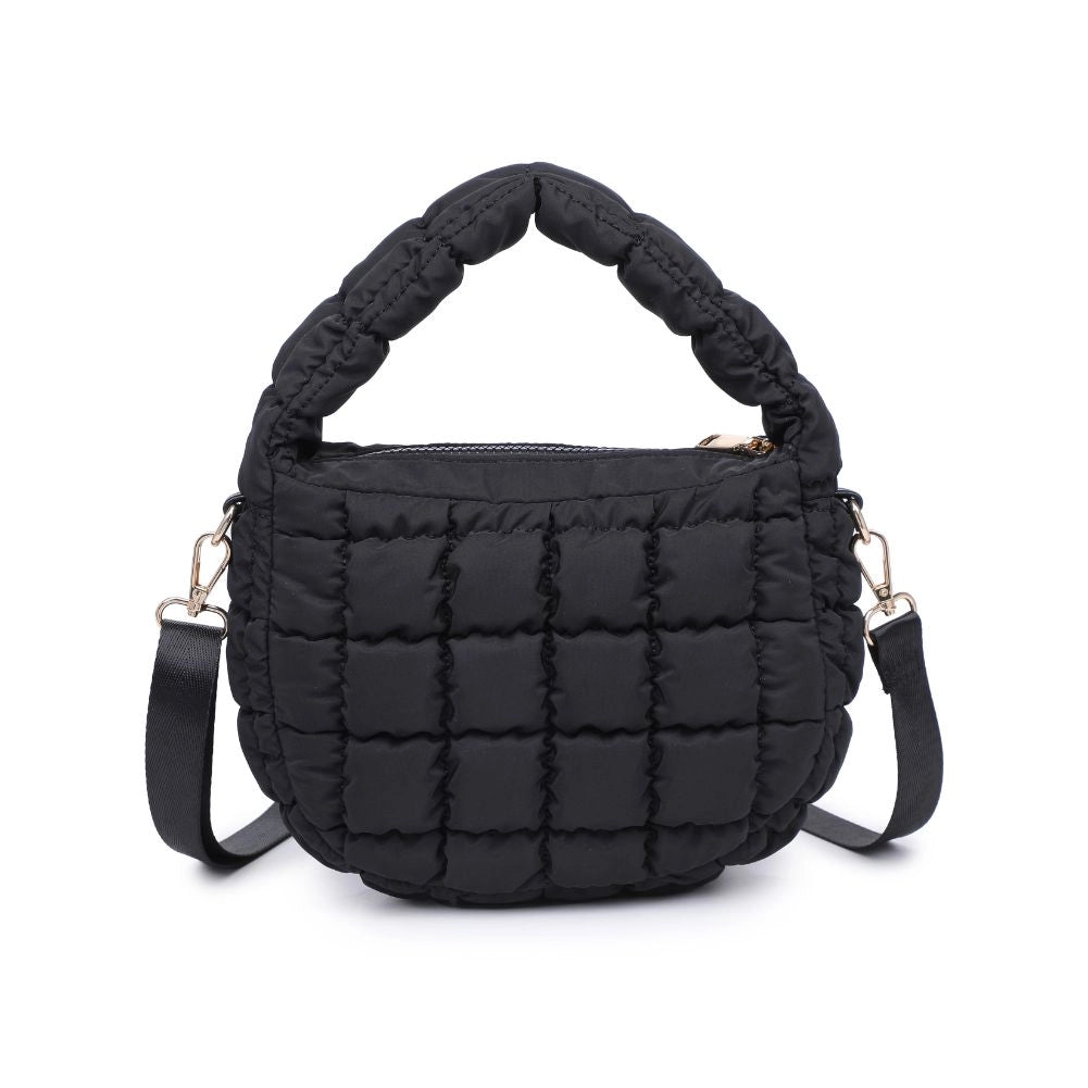 Leo Puffy Quilted Crossbody Black