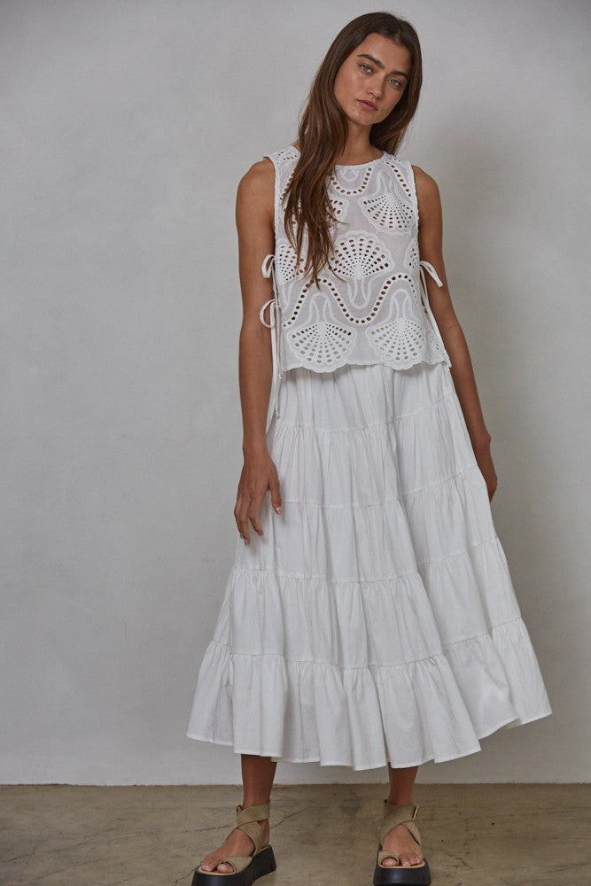 Lowen Eyelet Sleeveless Top