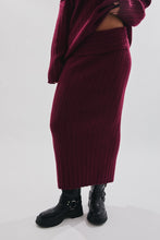 Load image into Gallery viewer, Merlot Muse Sweater Skirt