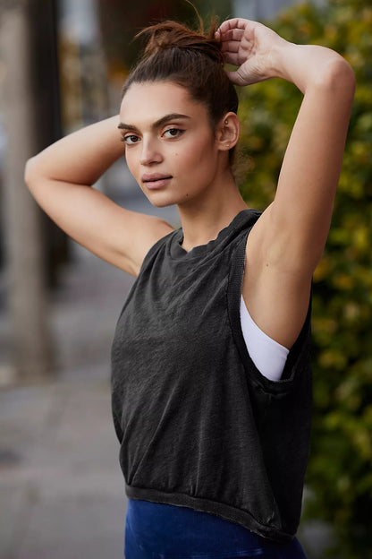 Love Tank Grey Black