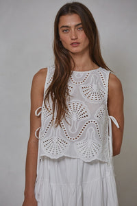 Lowen Eyelet Sleeveless Top