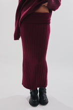Load image into Gallery viewer, Merlot Muse Sweater Skirt