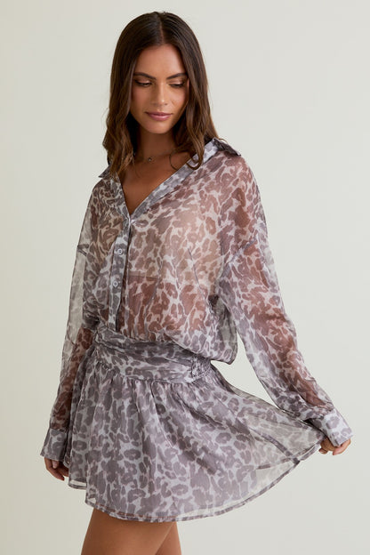 Midnight Safari Printed Dress