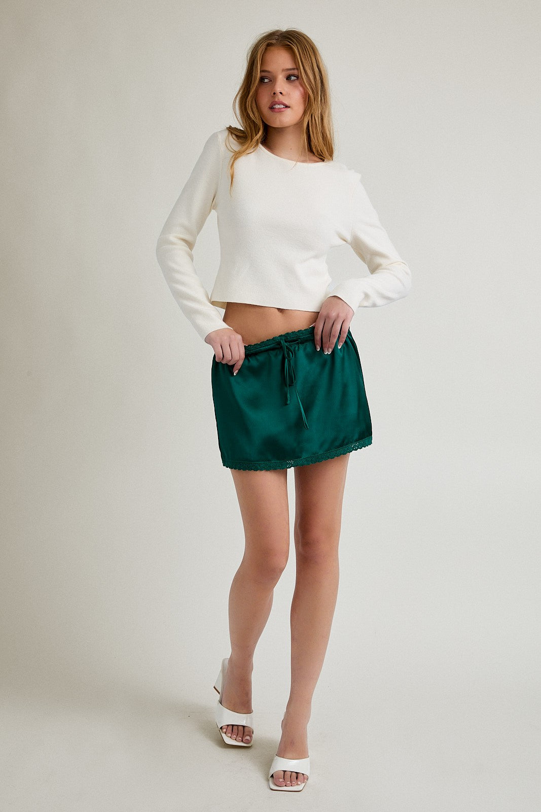 All For You Satin Mini Skirt