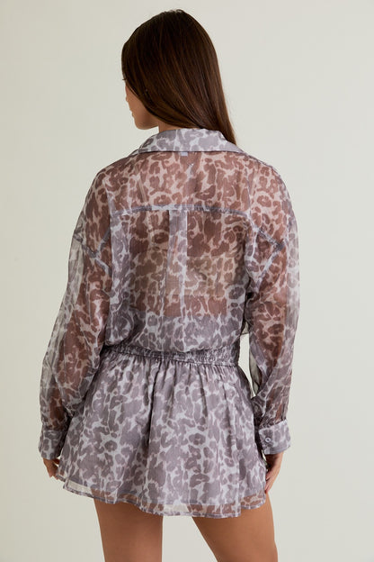 Midnight Safari Printed Dress